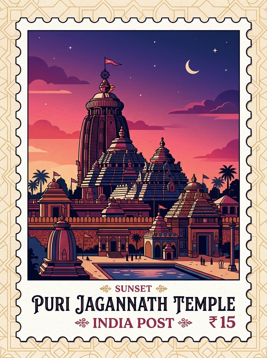 Puri Jagannath Temple Stamp